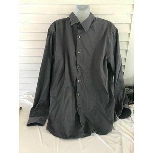 Axist sz L button front long sleeve shirt gray